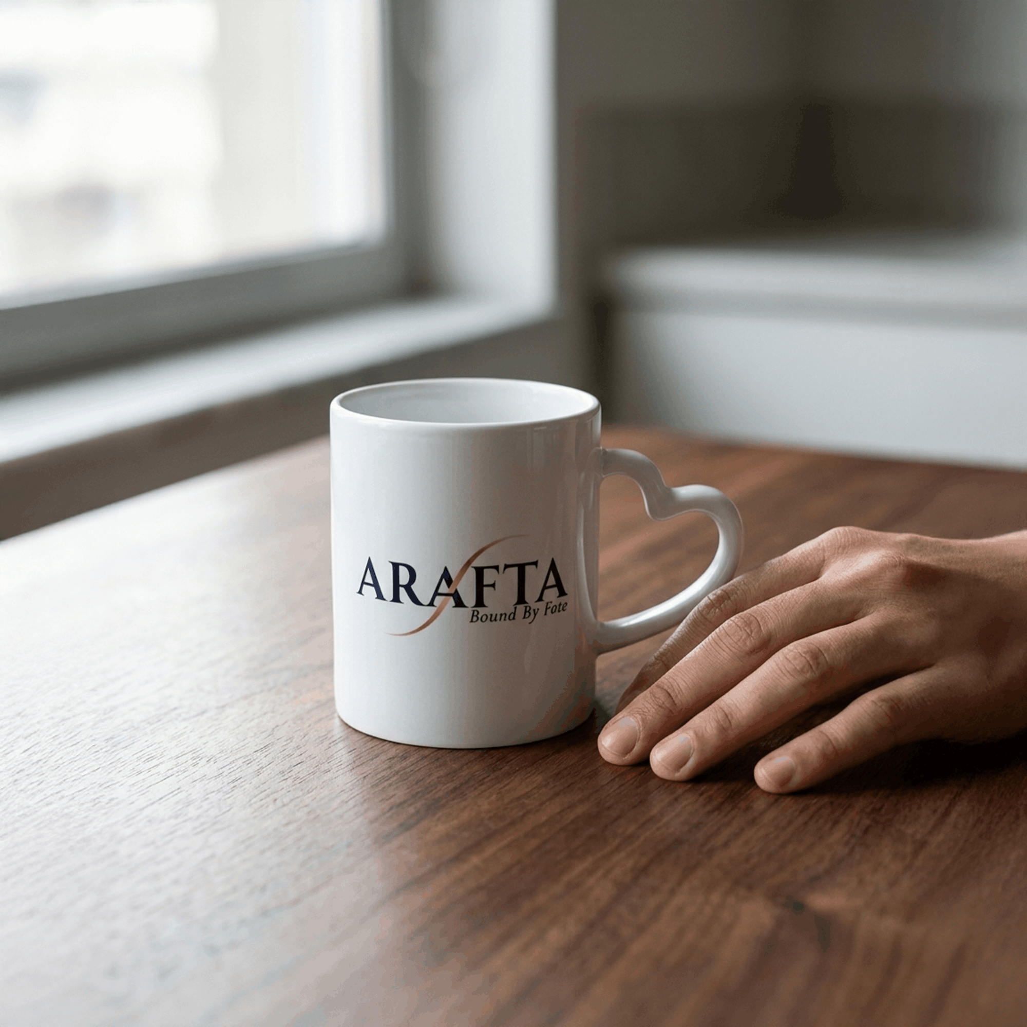 Heart Handle Cup - Arafta Logo