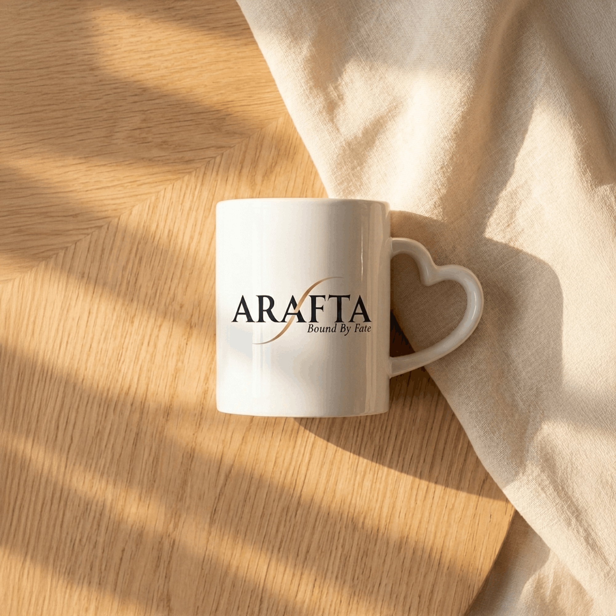 Heart Handle Cup - Arafta Logo